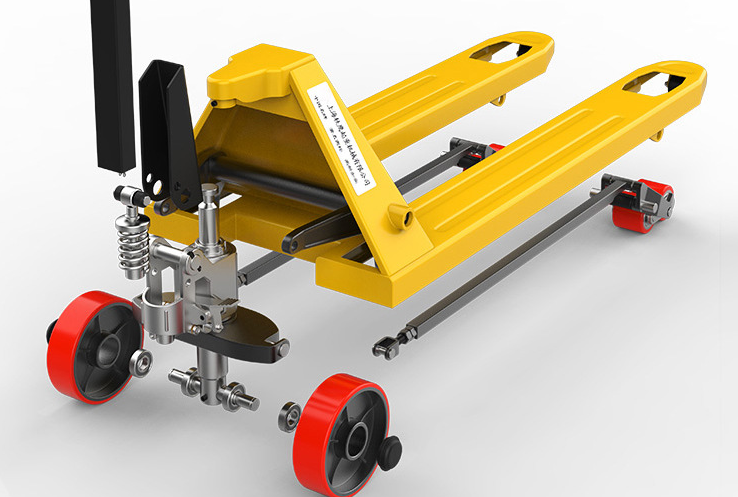 手動(dòng)液壓搬運(yùn)車萬(wàn)向剎車輪的制造材質(zhì)和作用